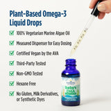 Nordic Naturals Baby’s DHA Vegetarian Omega-3 bottle side view