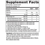 Nordic Naturals Children's DHA Gummies 50g back view showing ingredients