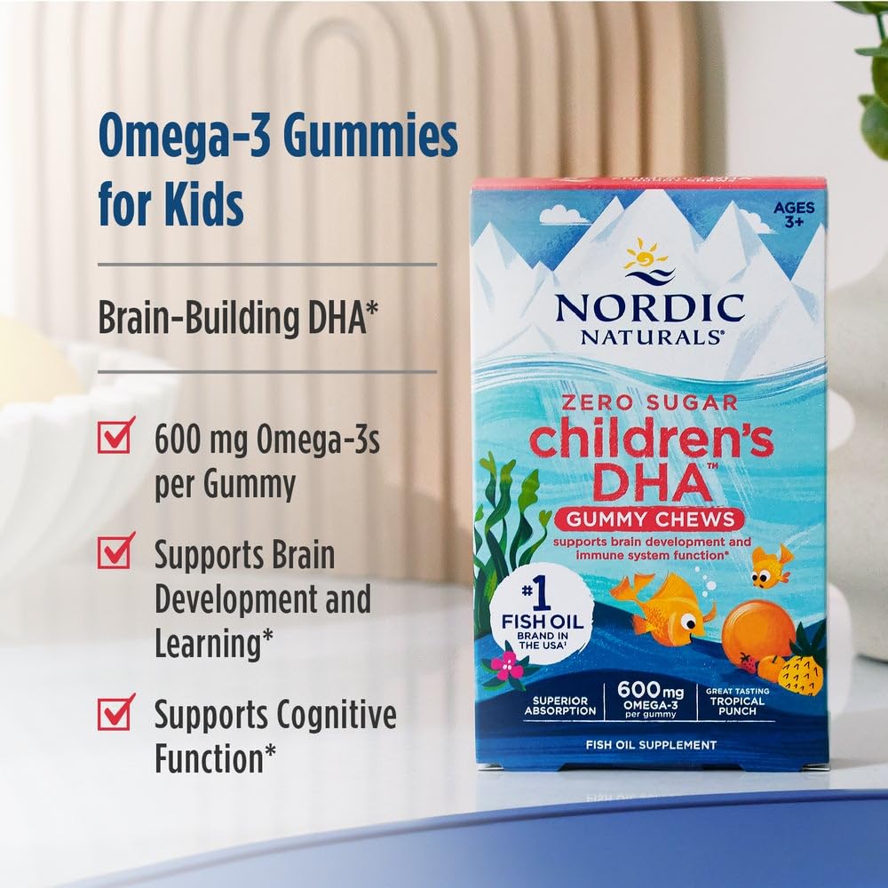 Nordic Naturals Children's DHA Gummies 50g packaging side view