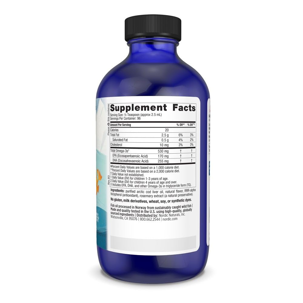 Nordic Naturals Children's DHA Liquid Fish Oil bottle with cap
