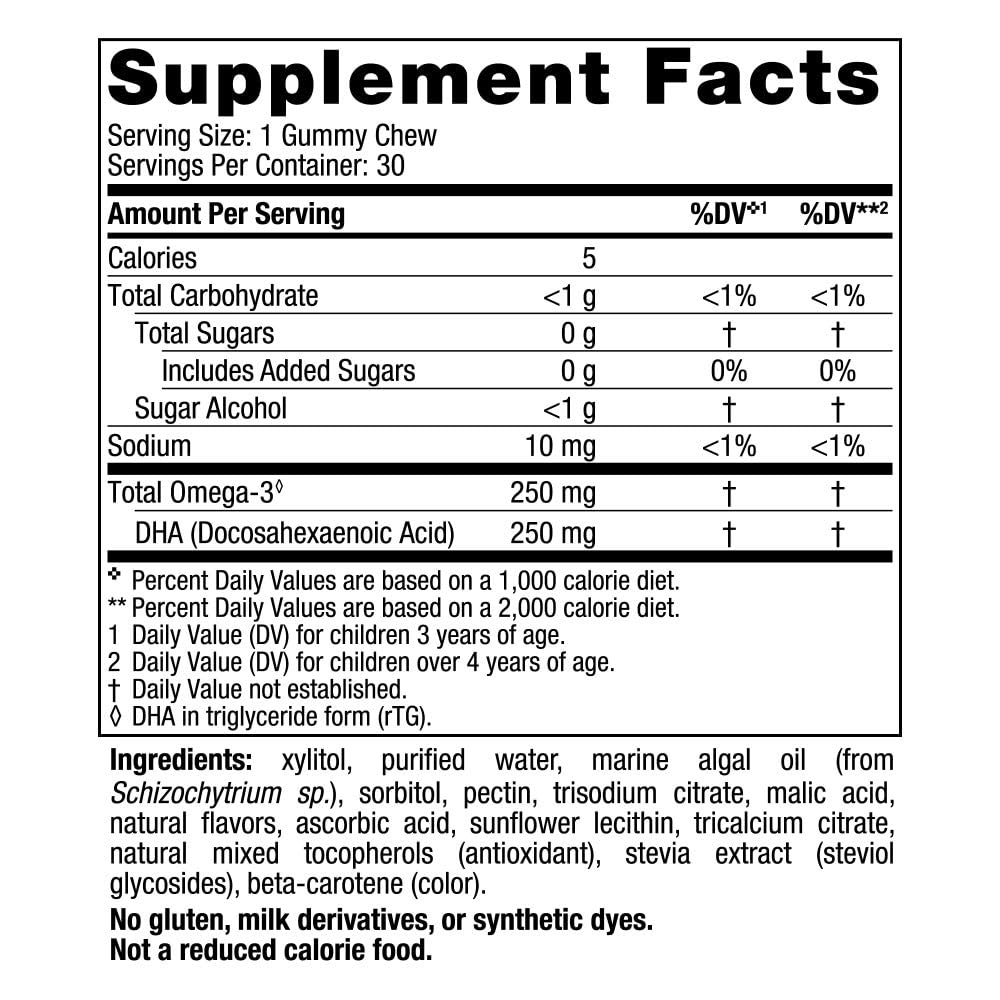 Nordic Naturals Children's DHA Vegetarian Gummy Chews packaging