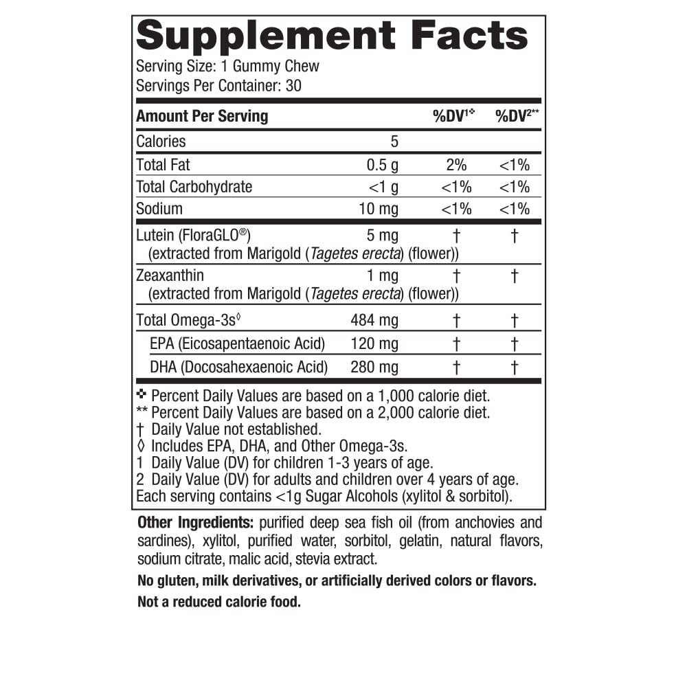 Nordic Naturals Children's Eye Health Gummies strawberry lemonade flavour