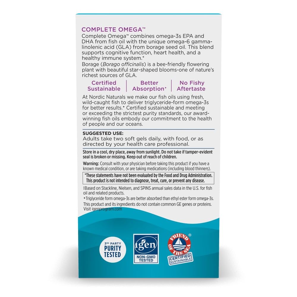 Nordic Naturals Complete Omega 3-6-9 Fish Oil packaging