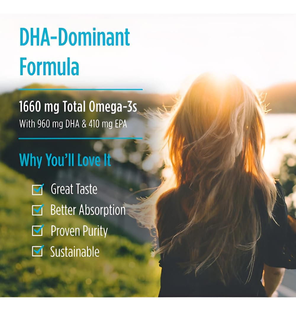 Nordic Naturals DHA Xtra Omega-3 DHA 1000mg back of the packaging