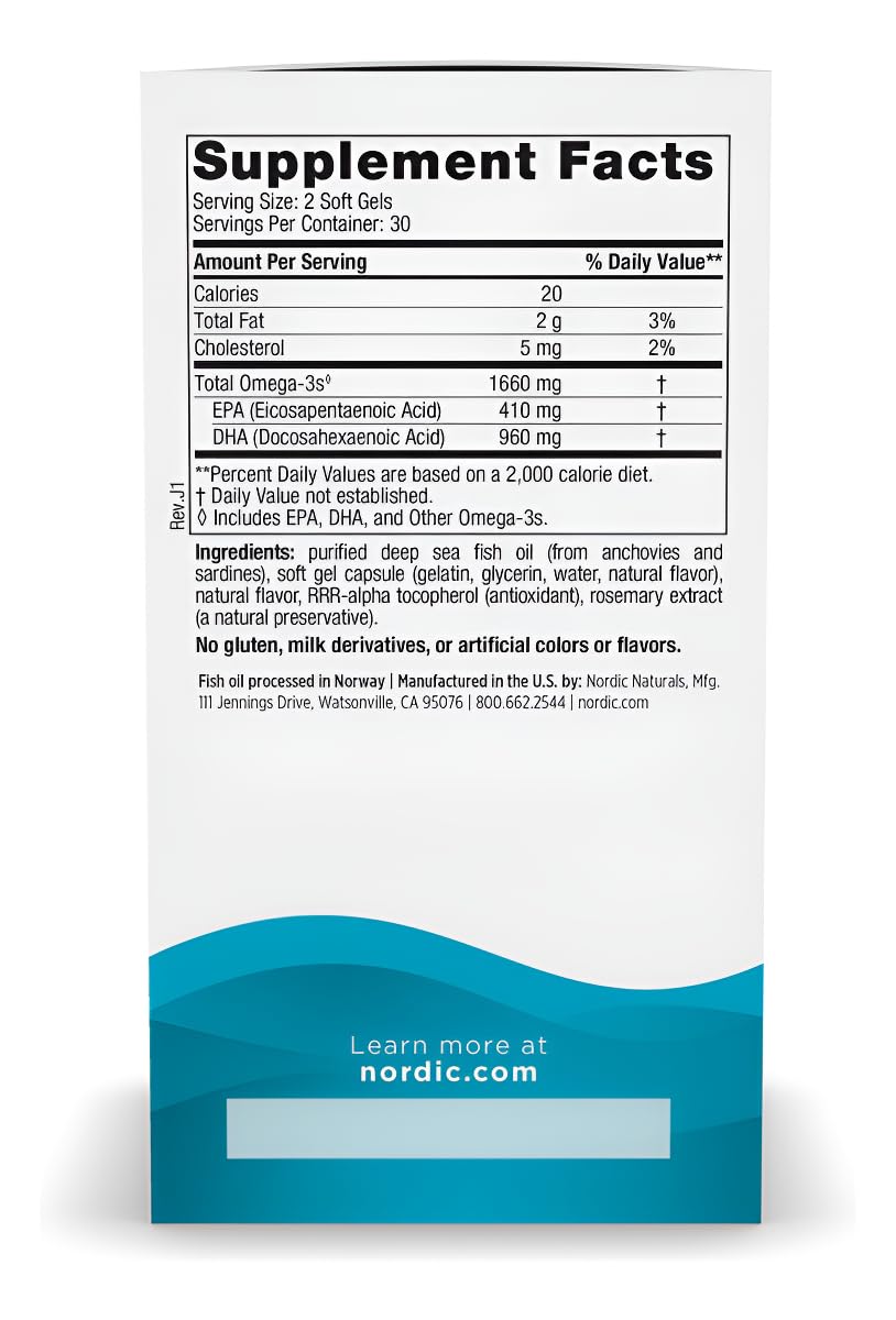 Nordic Naturals DHA Xtra Omega-3 DHA 1000mg soft gel capsules in a bowl