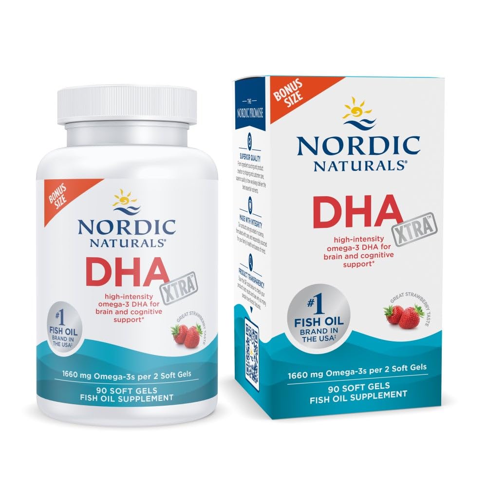 Nordic Naturals DHA Xtra Omega-3 supplement bottle front view