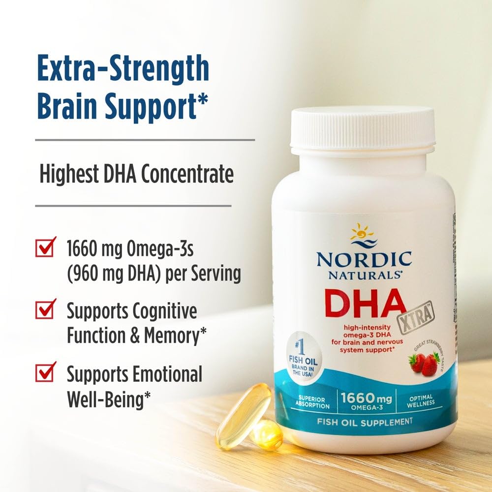 Nordic Naturals DHA Xtra Omega-3 supplement nutritional information