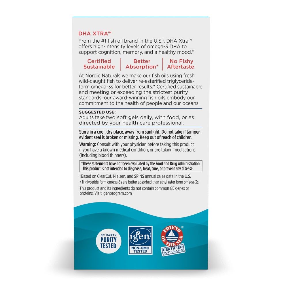 Nordic Naturals DHA Xtra Omega-3 supplement packaging