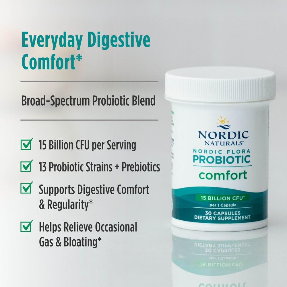 Nordic Naturals Flora Probiotic Comfort side view packaging