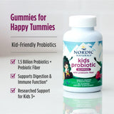 Nordic Naturals Kids Probiotic Gummies back view with ingredient list