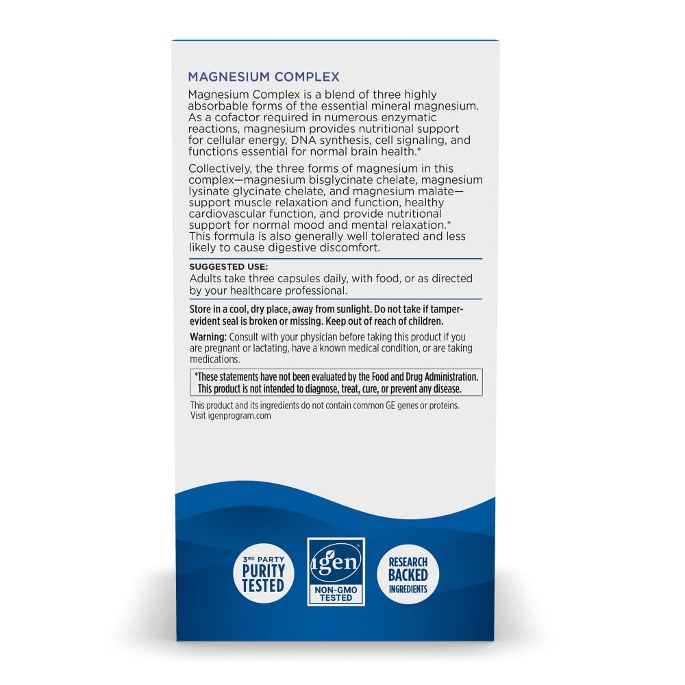 Nordic Naturals Magnesium Complex 50g back view
