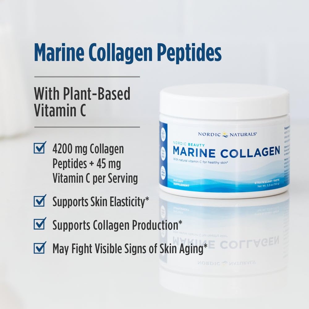 Nordic Naturals Marine Collagen Powder mixed in a beverage