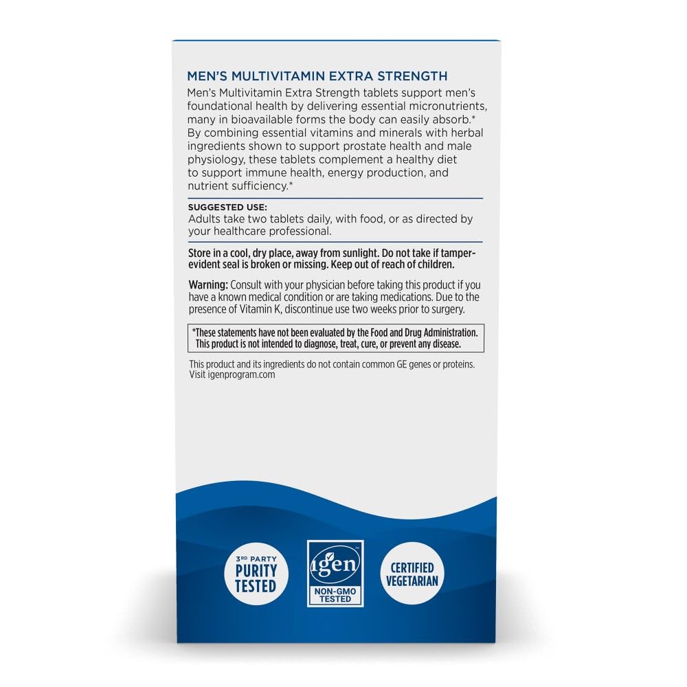 Nordic Naturals Men's Multivitamin Extra Strength ingredients list
