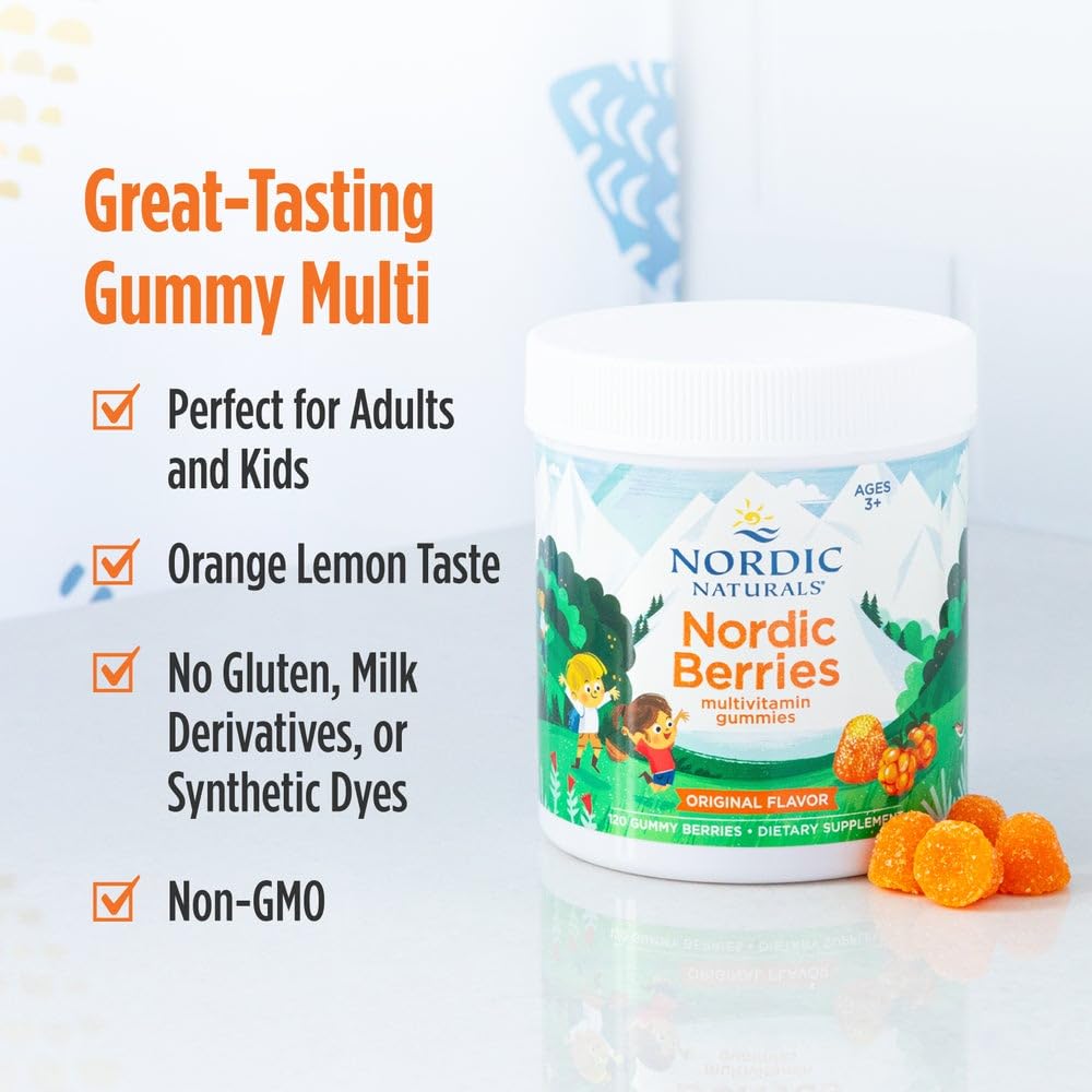 Nordic Naturals Nordic Berries Multivitamin Gummies close-up of gummies