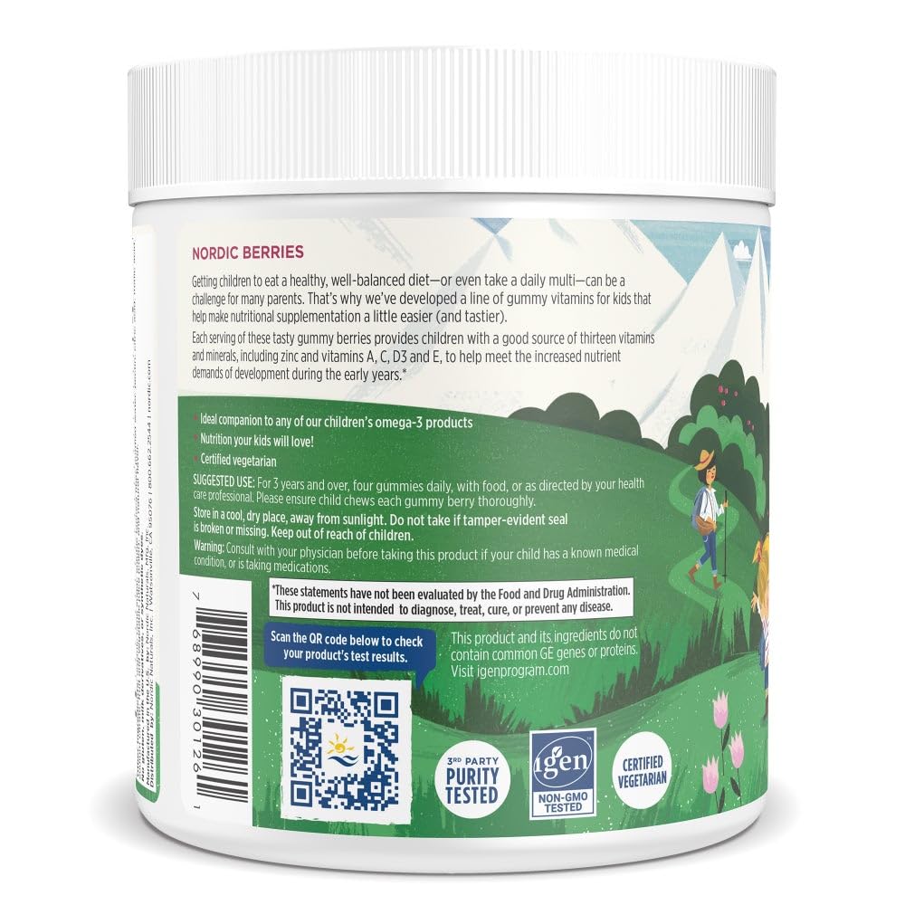 Nordic Naturals Nordic Berries Multivitamins in a child's hand