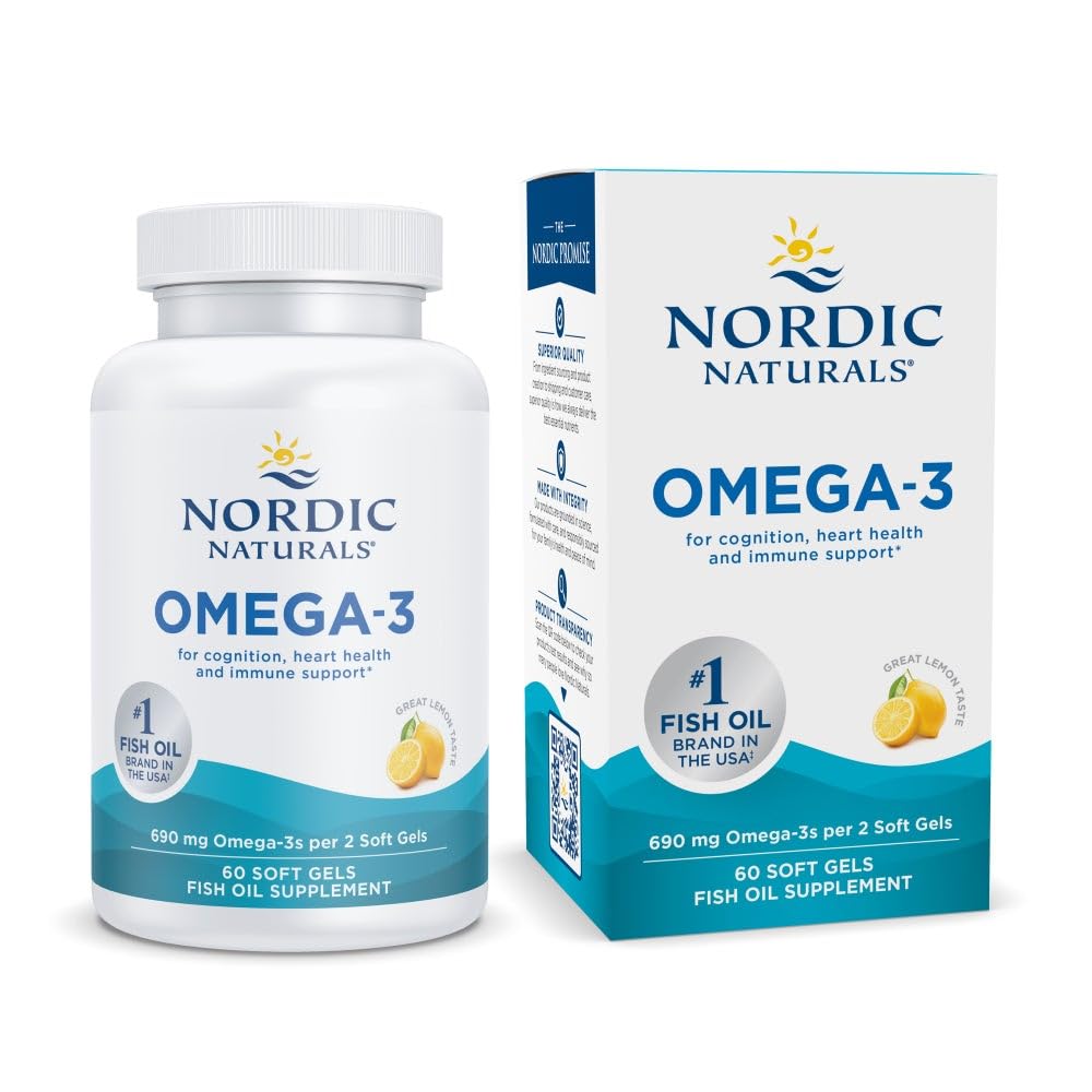 Nordic Naturals Omega-3 Fish Oil Soft Gels front view