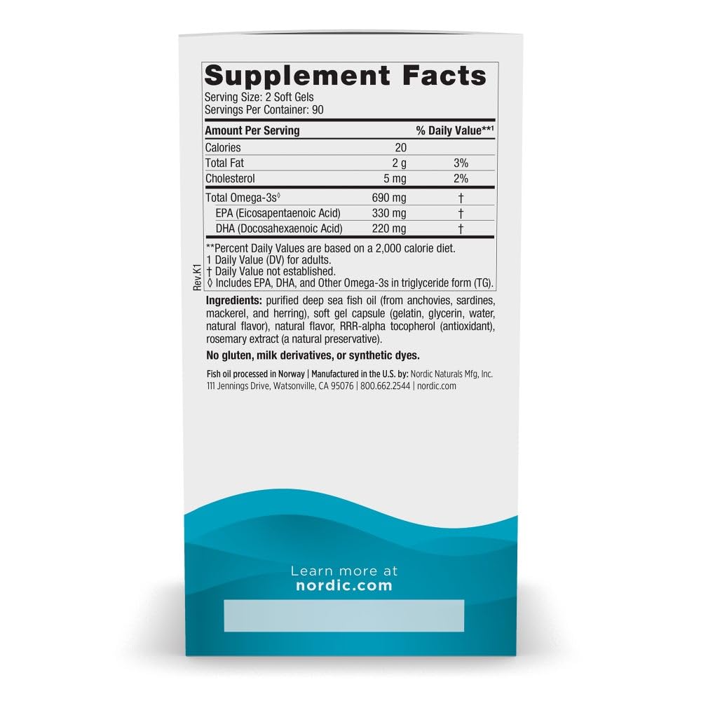 Nordic Naturals Omega-3 Fish Oil Soft Gels packaging