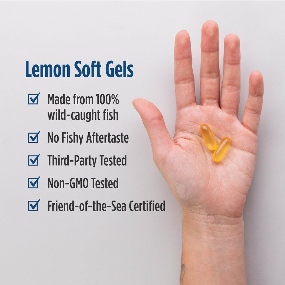 Nordic Naturals Omega-3 Fish Oil Soft Gels side view