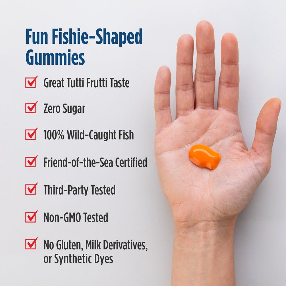 Nordic Naturals Omega-3 Fishies side view showing fish shape