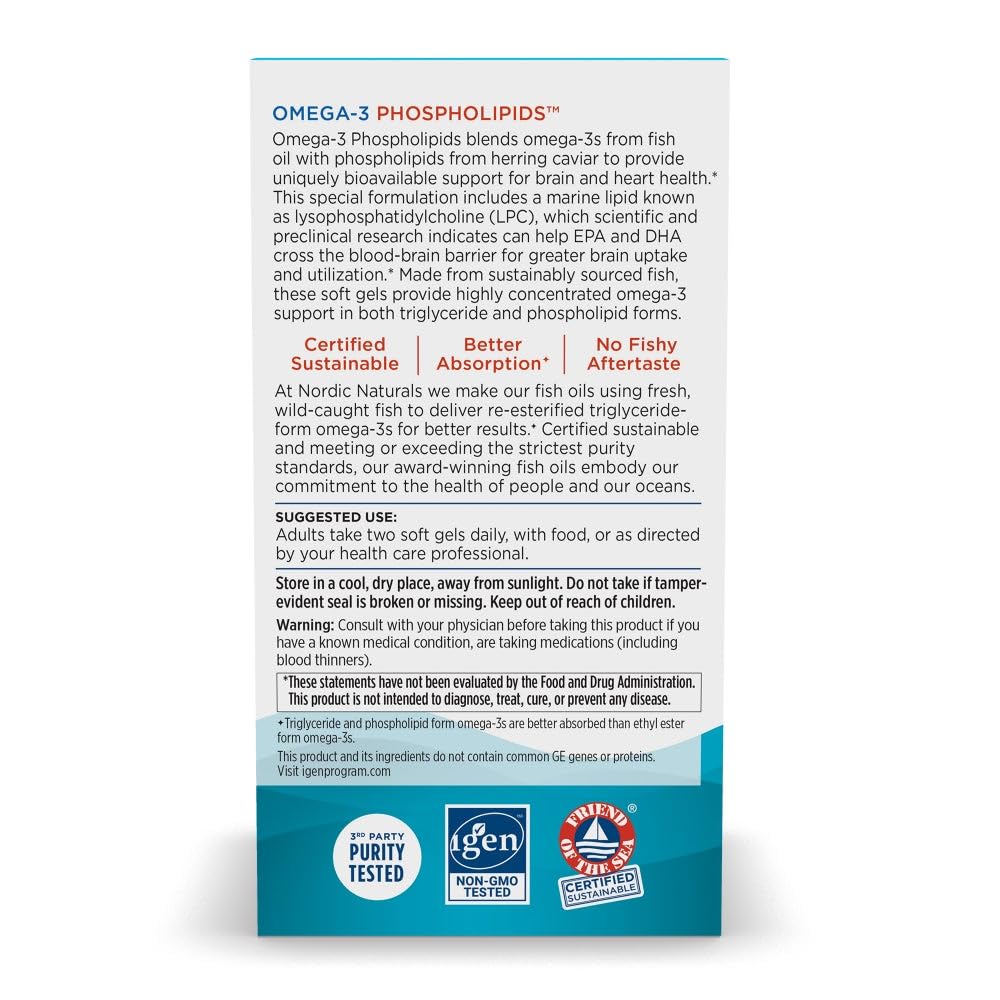 Nordic Naturals Omega-3 Phospholipids fish oil bottle