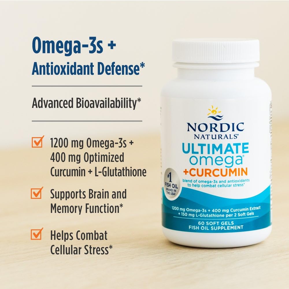 Nordic Naturals Omega Curcumin 159g back view with nutritional information
