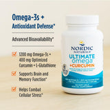 Nordic Naturals Omega Curcumin 159g back view with nutritional information