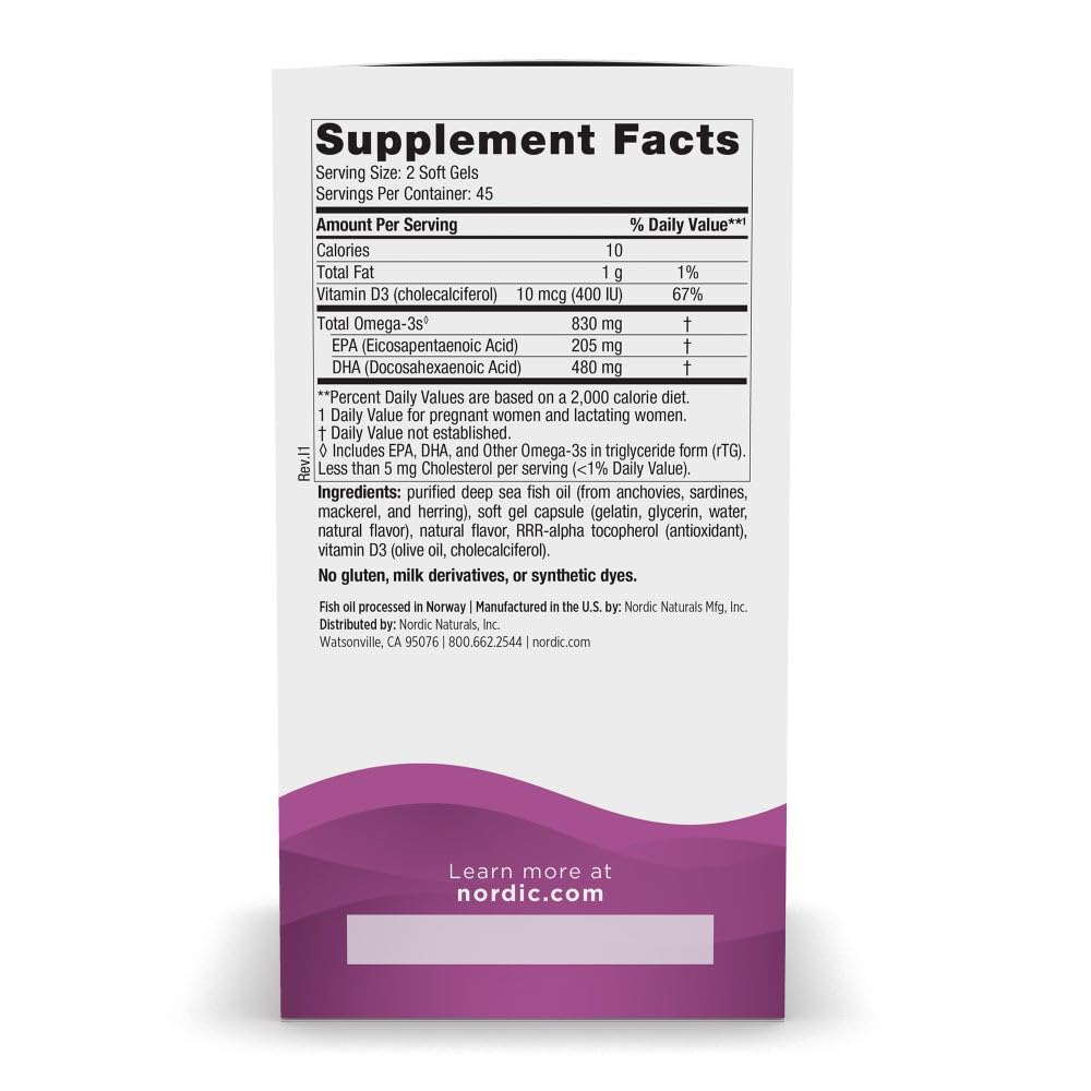 Nordic Naturals Prenatal DHA 118g bottle side view