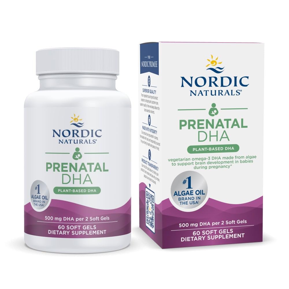 Nordic Naturals Prenatal DHA 500mg soft gel bottle front view