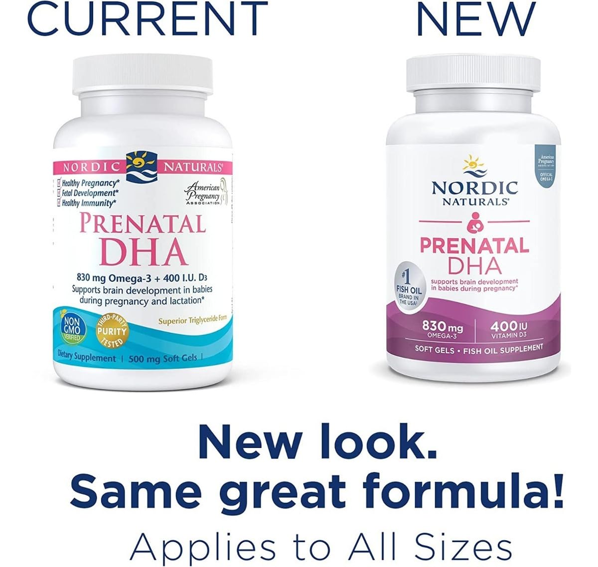 Nordic Naturals Prenatal DHA 50g back view showing ingredients