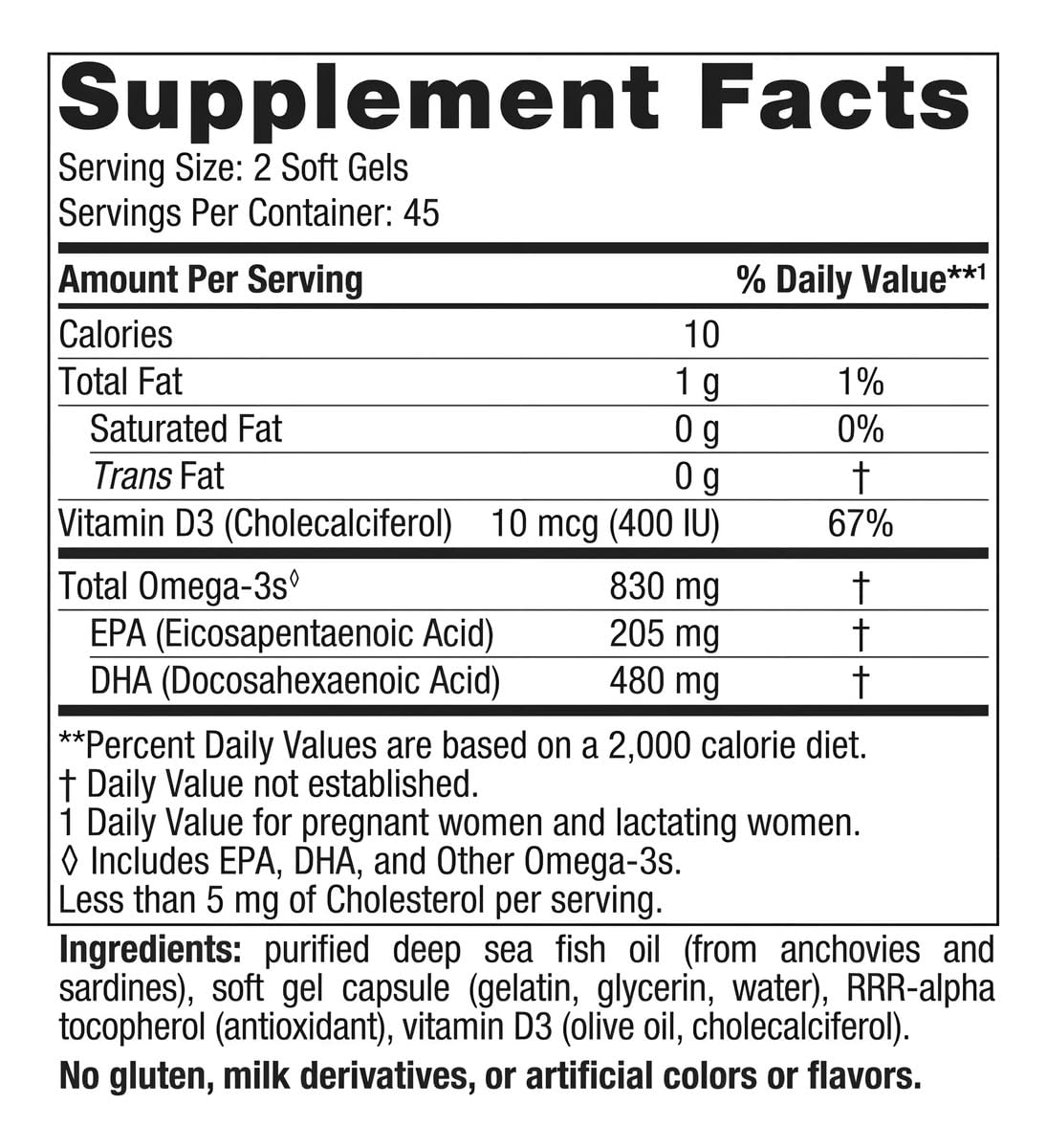 Nordic Naturals Prenatal DHA 50g side view with dosage information