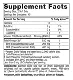 Nordic Naturals Prenatal DHA 50g side view with dosage information