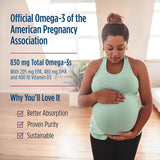 Nordic Naturals Prenatal DHA 50g unflavoured capsules in a spoon