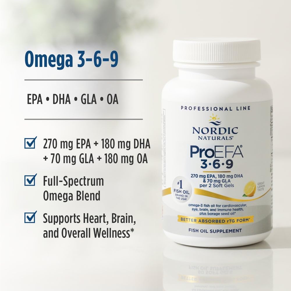 Nordic Naturals ProEFA 3-6-9 Omega-3 Supplement packaging