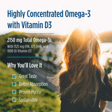 Nordic Naturals ProOmega 2000-D Omega-3 Fish Oil Soft Gels side view