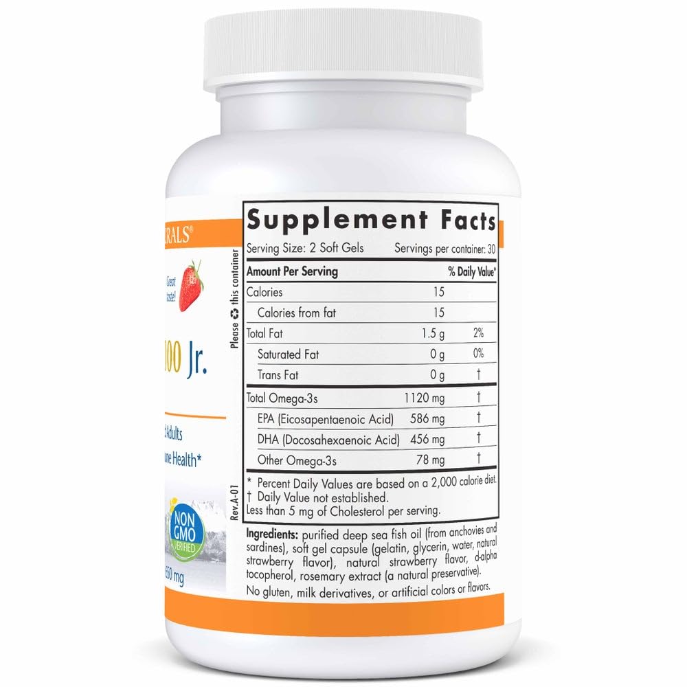 Nordic Naturals ProOmega 2000 Jr. Omega-3 Fish Oil capsule close-up