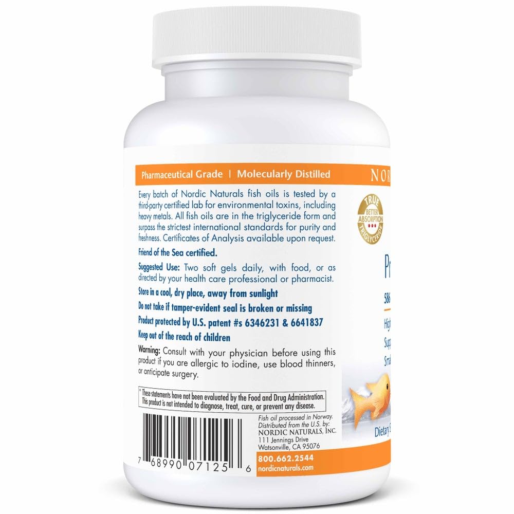 Nordic Naturals ProOmega 2000 Jr. Omega-3 Fish Oil capsule in hand