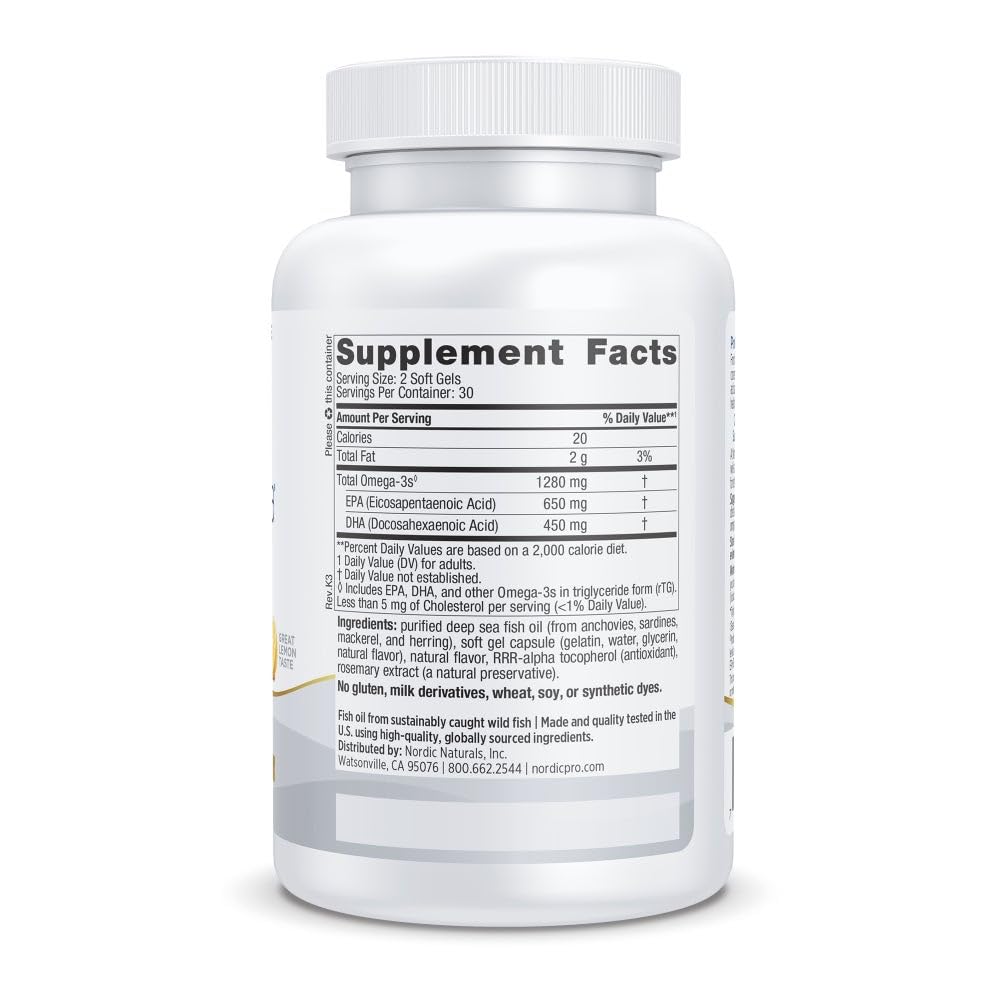 Nordic Naturals ProOmega Fish Oil Soft Gels packaging