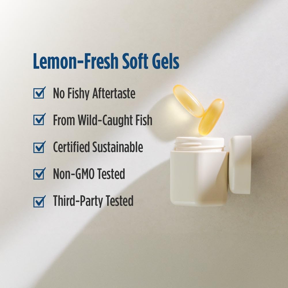 Nordic Naturals ProOmega Fish Oil Soft Gels with lemon