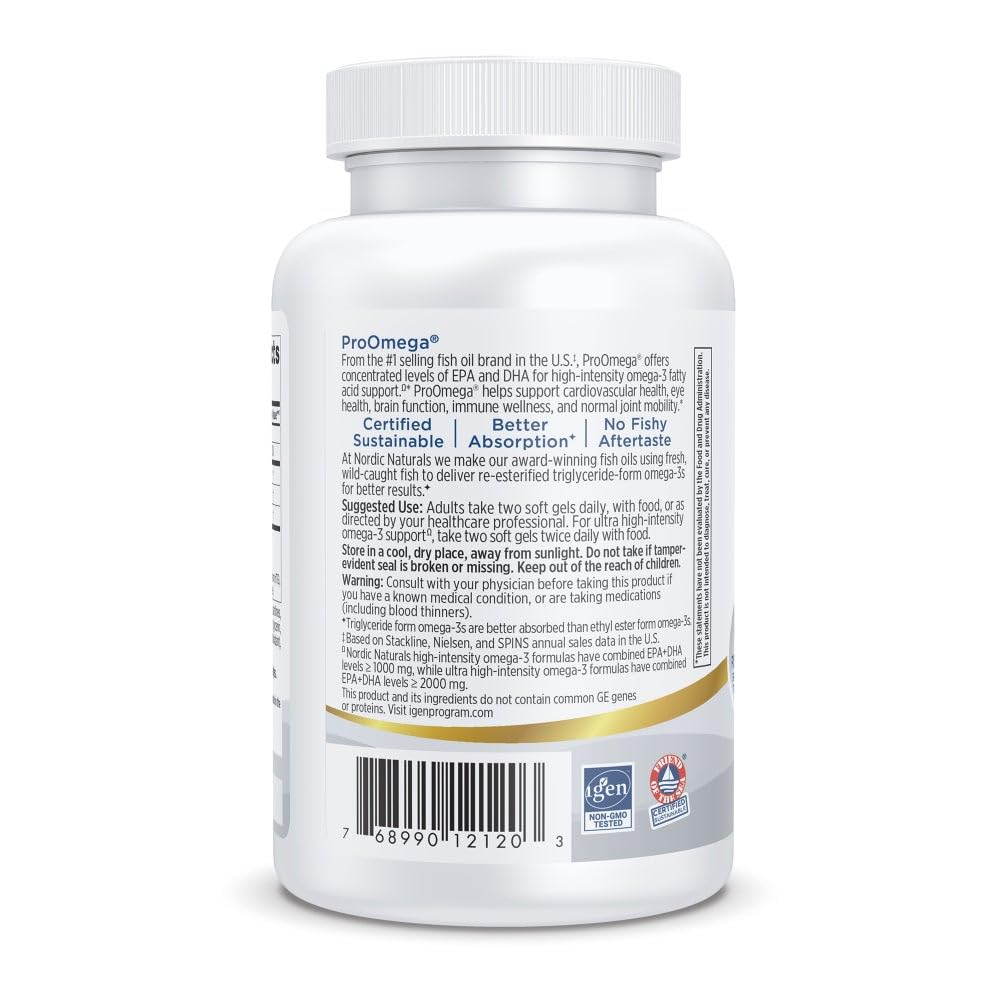 Nordic Naturals ProOmega Fish Oil Soft Gels with measuring spoon