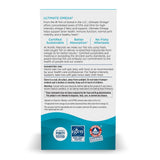 Nordic Naturals Ultimate Omega 164g softgel capsules on a wooden table