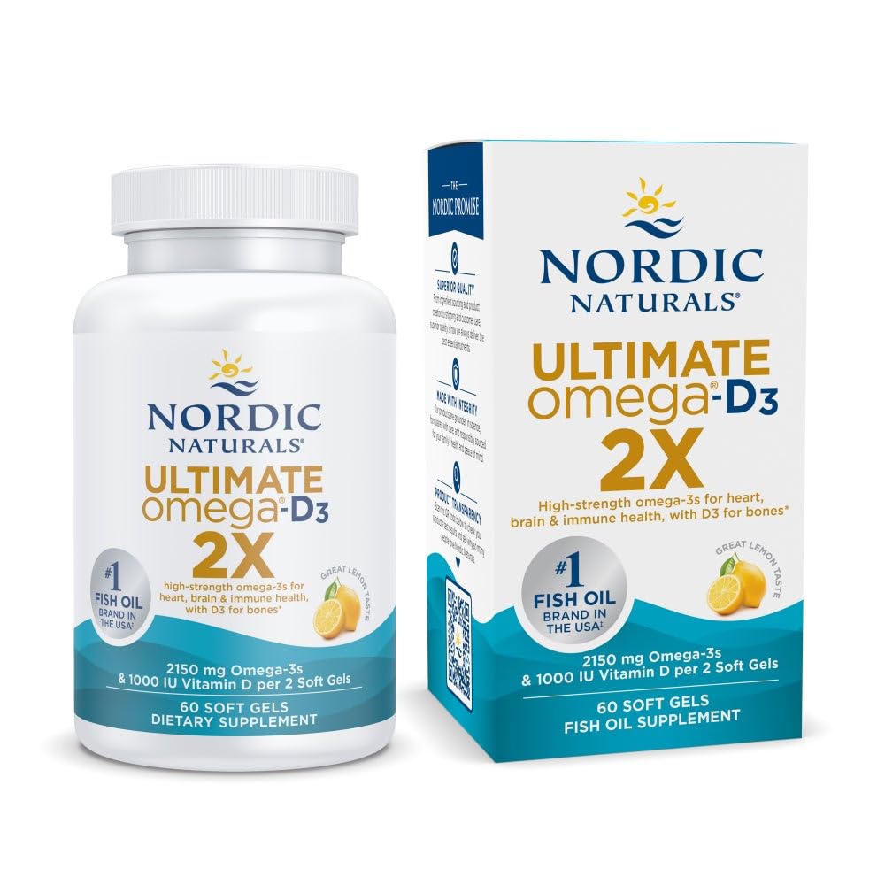 Nordic Naturals Ultimate Omega 2X soft gels front view