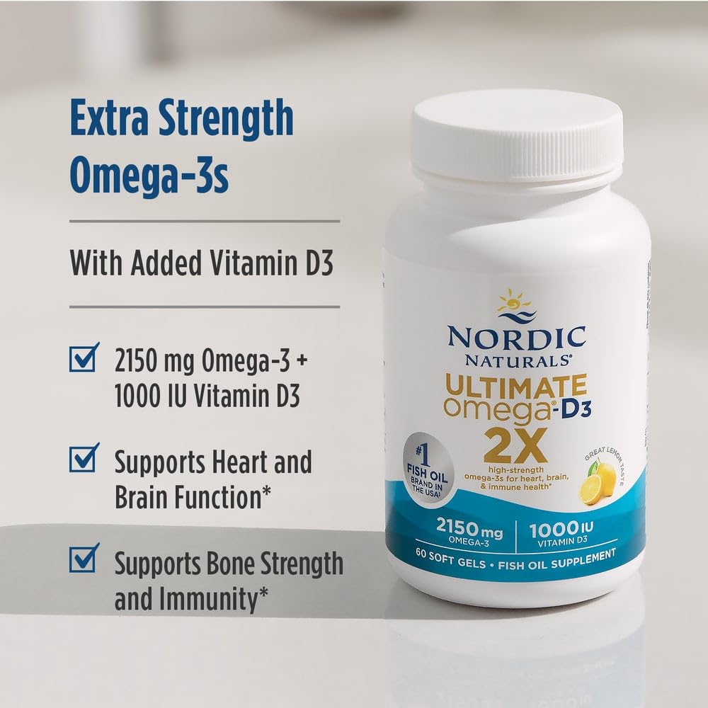 Nordic Naturals Ultimate Omega 2X soft gels with lemon