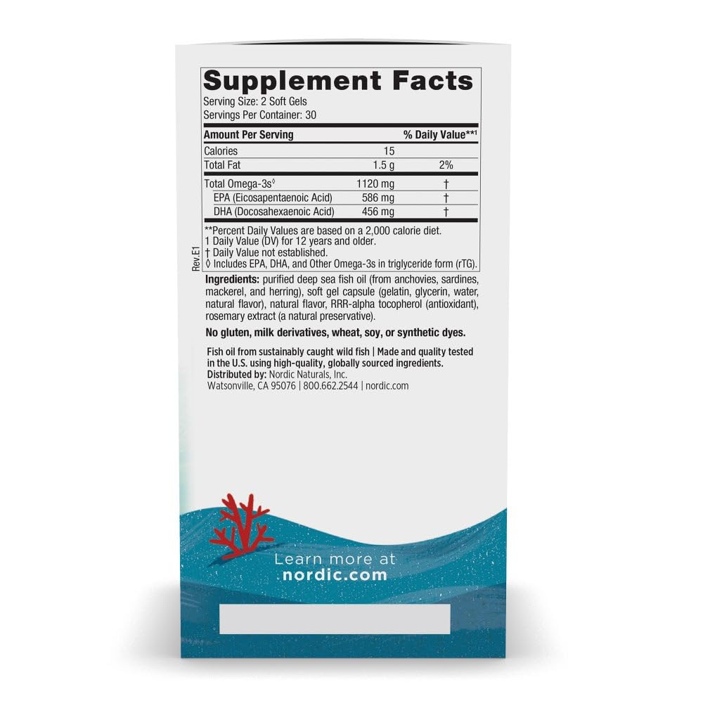 Nordic Naturals Ultimate Omega 2x Teen packaging side view