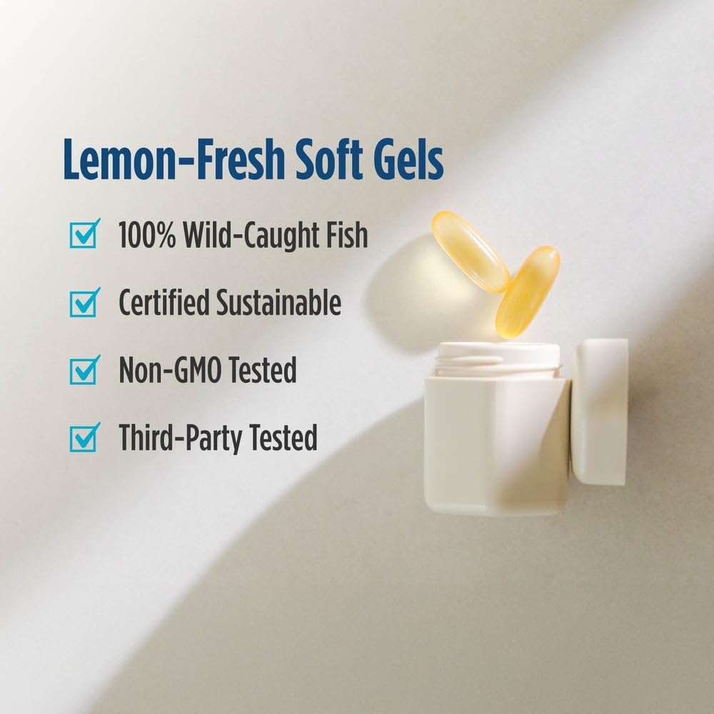 Nordic Naturals Ultimate Omega-D3 Fish Oil Soft Gels with lemon