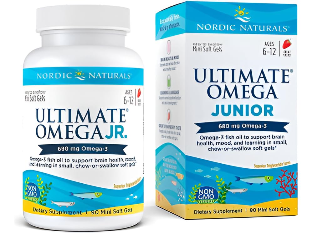 Nordic Naturals Ultimate Omega Jr. bottle with a child-friendly design