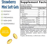 Nordic Naturals Ultimate Omega Jr. bottle with a strawberry background