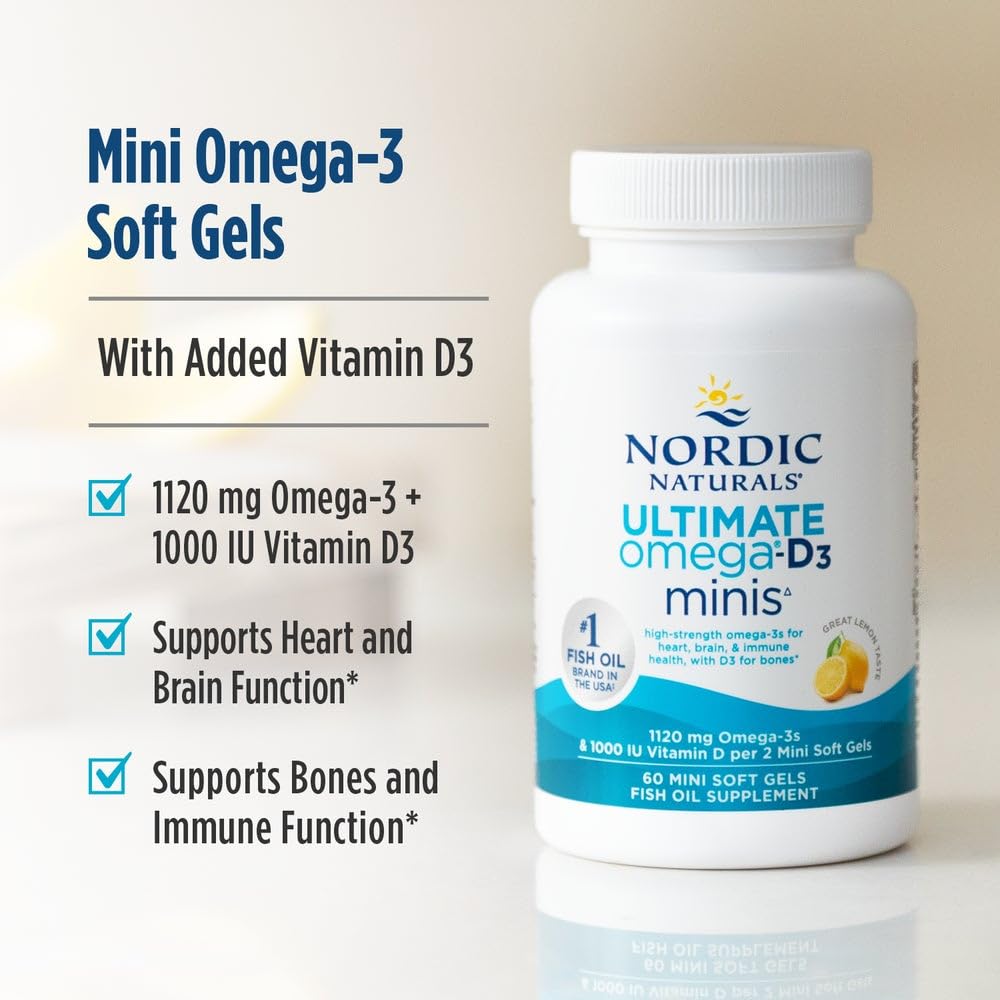 Nordic Naturals Ultimate Omega Mini D3 soft gels close-up