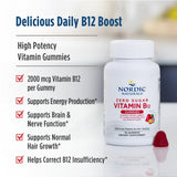 Nordic Naturals Vitamin B12 Gummies side view with dosage details