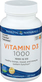 Nordic Naturals Vitamin D3 1000 Soft Gels back view with ingredient list