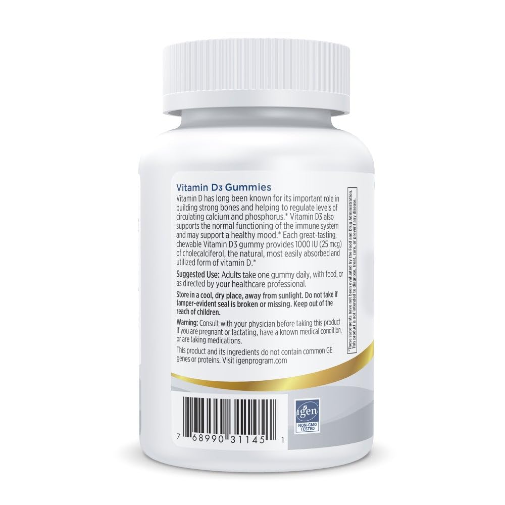 Nordic Naturals Vitamin D3 Gummies 1000 IU Wild Berry with fresh berries